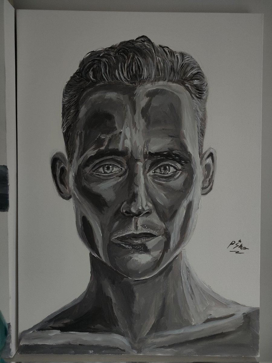 Piikofr's tweet photo. Tear 
Acrylic Paint 
50x 70 cm
#portrait #nft #painting #art #acrylic #artist https://t.co/qVMF4buqI9