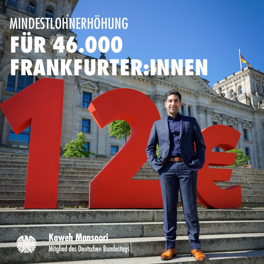 El_KaWeh_'s tweet photo. Heute steigt der #Mindestlohn auf 12 EUR pro Stunde. Für mehr Respekt. Versprechen gehalten. ✔️

#sozialepolitikfürdich #mehrfortschrittwagen https://t.co/PwHHsjktlW