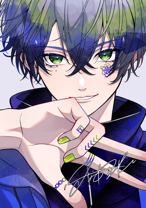名刺用のイラストが出来ましたとっても素敵なサインはご署名ネットの守屋様()に作って頂きました〜!! 