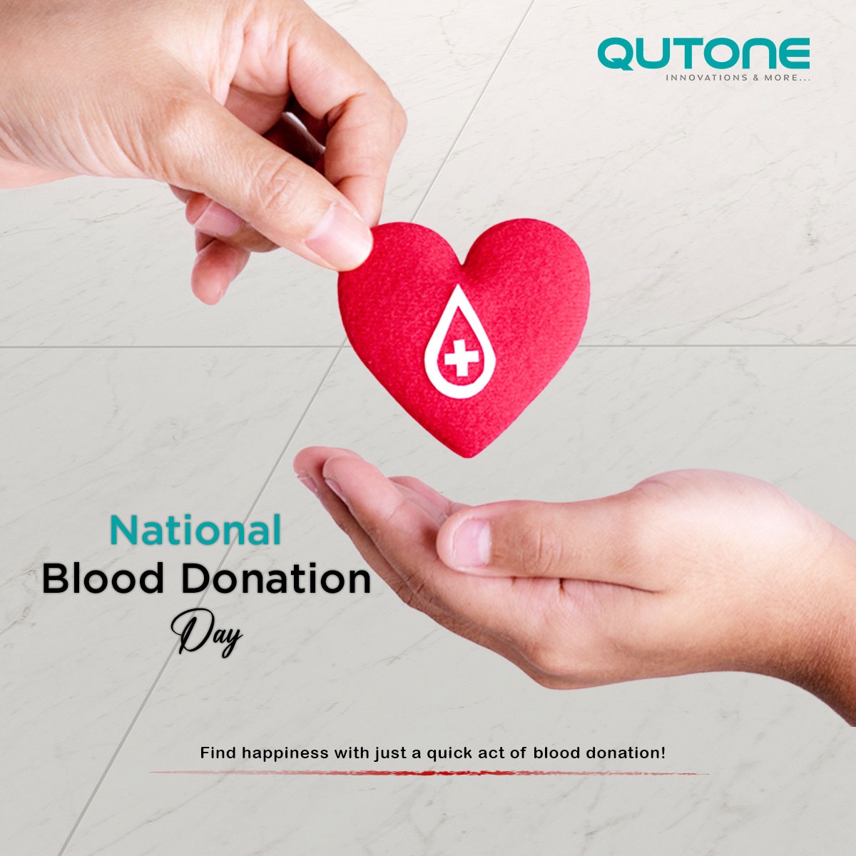 QutoneIndia's tweet photo. You don't need to be a doctor to save lives. Just Donate blood. - Happy Blood Donation Day
.
.
.
#medicalcare #donor #blooddonors #giveblood #blooddonor #blooddonationday #blooddonation #blooddonate #blooddonationcamp #blooddonations https://t.co/R9EJKQmKgi
