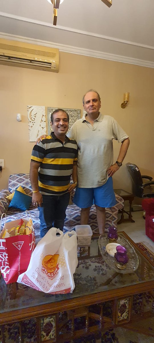 sanjiv_bhasin's tweet photo. With Lala bhai and Mahendra who dropped into meet me from Ahmedabad https://t.co/7KYxOCEzCq