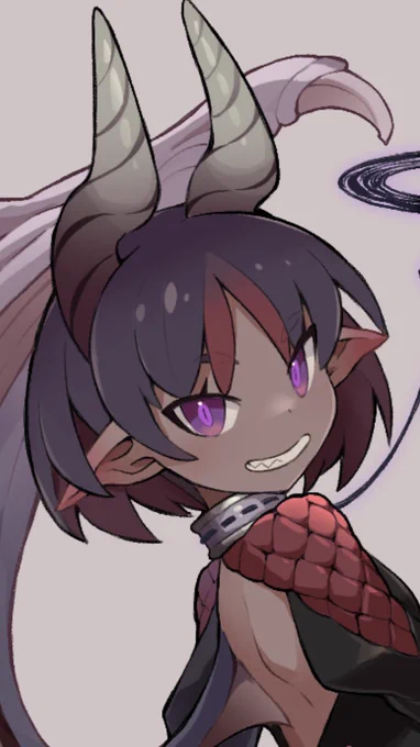 創作キャラ良い表情が描けたのでお顔クローズアップ 