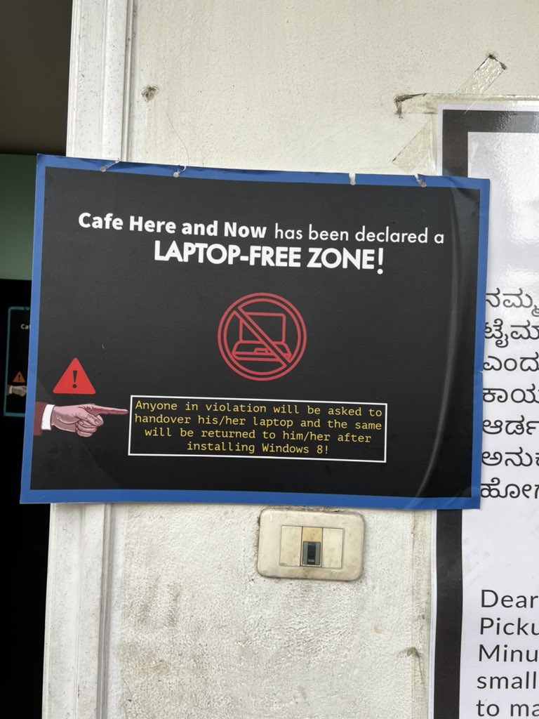 confusedvichar's tweet photo. Finally a cafe in Bangalore that had enough of work from home techie types. https://t.co/3J2jxf0F3g
