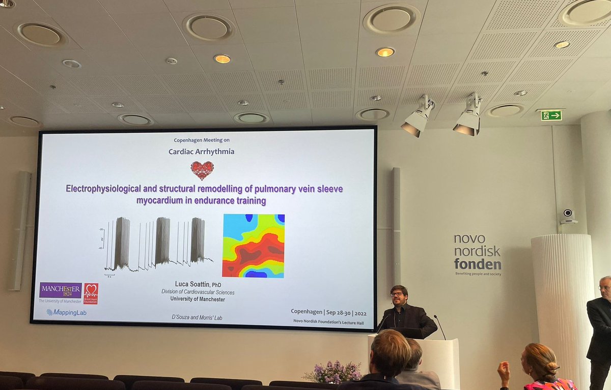 LSoattin's tweet photo. 3 days of exciting talks, posters and the opportunity to share our recent results on remodelling of pulmonary vein myocardium in athletes at #cardiacarrhythmia meeting at @novonordiskfond 

#DSouza and @Dr_GwilymMorris lab
@DCVS_UoM 
Thanks to @BoHjorthBentzen and organisers! https://t.co/PhFtY3MDEx