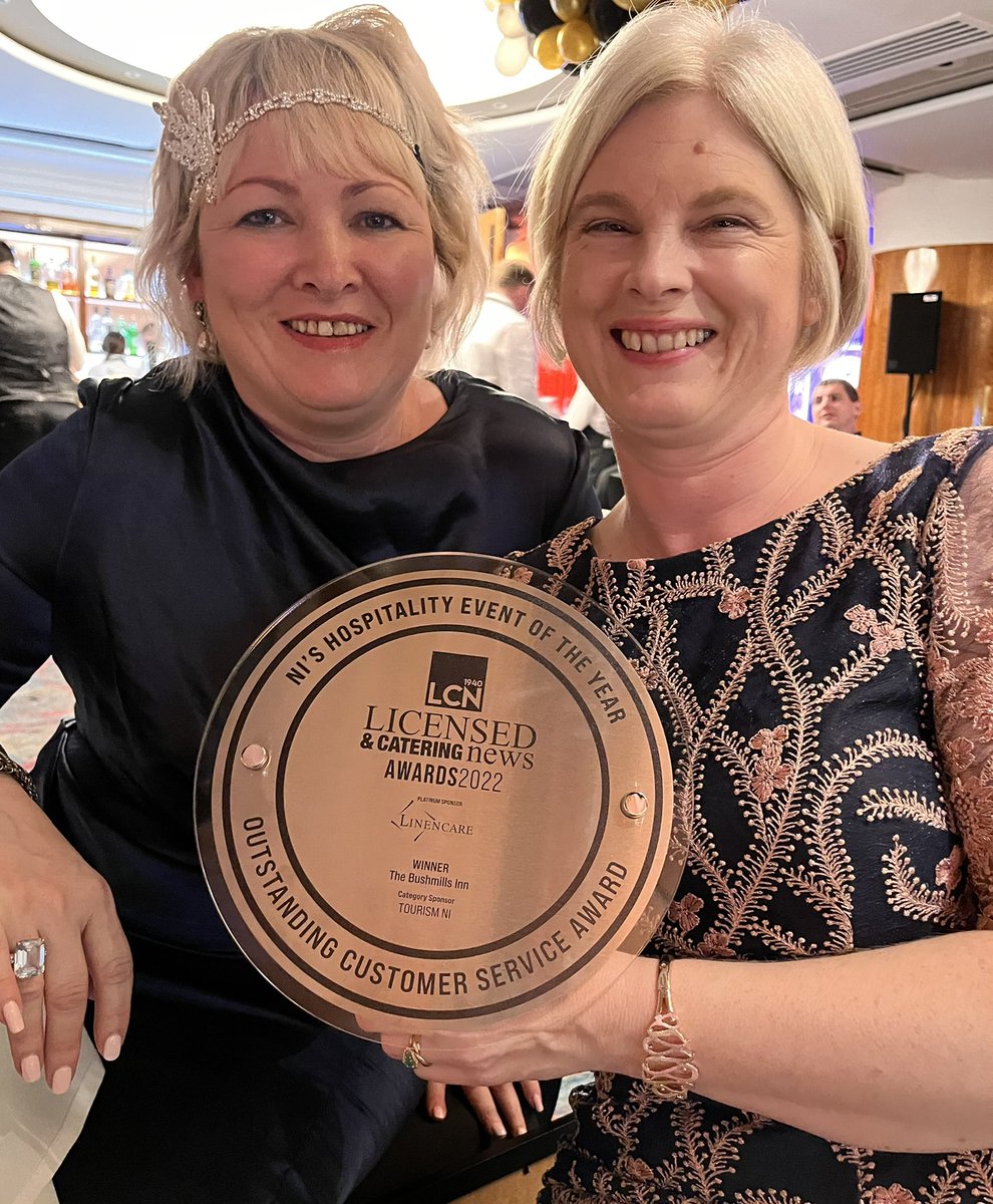 The Bushmills Inn (@bushmillsinn) on Twitter photo A fantastic night at the #LCNAwards and even more fantastic to be bringing back an award for our amazing team 🎉🎉🎉 #OutstandingCustomerService <a href="/LCNmagazine/">Licensed & Catering News (LCN)</a> <a href="/TasteCauseway/">Taste Causeway</a> <a href="/VisitCauseway/">Visit Causeway Coast & Glens</a> <a href="/IrelandBlueBook/">Ireland's Blue Book</a> <a href="/GoodFoodIreland/">Good Food Ireland®</a> A fantastic night at the #LCNAwards and even more fantastic to be bringing back an award for our amazing team 🎉🎉🎉 #OutstandingCustomerService <a href="/LCNmagazine/">Licensed & Catering News (LCN)</a> <a href="/TasteCauseway/">Taste Causeway</a> <a href="/VisitCauseway/">Visit Causeway Coast & Glens</a> <a href="/IrelandBlueBook/">Ireland's Blue Book</a> <a href="/GoodFoodIreland/">Good Food Ireland®</a>