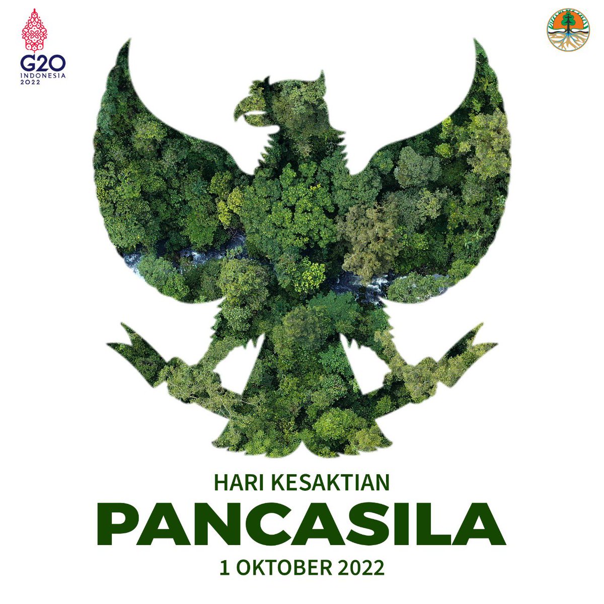 kemenhut_ri's tweet photo. Selamat Hari Kesaktian Pancasila. 

Pancasila bukan hanya dasar negara, namun juga dasar-dasar dalam bermasyarakat. 

Mari kita jaga lebih erat persatuan dan kemajemukan NKRI dengan dasar Pancasila. 

Bangkit Bergerak Bersama Pancasila. 👌 

#KLHK
#KesaktianPancasila https://t.co/C9F9k8u7Uj