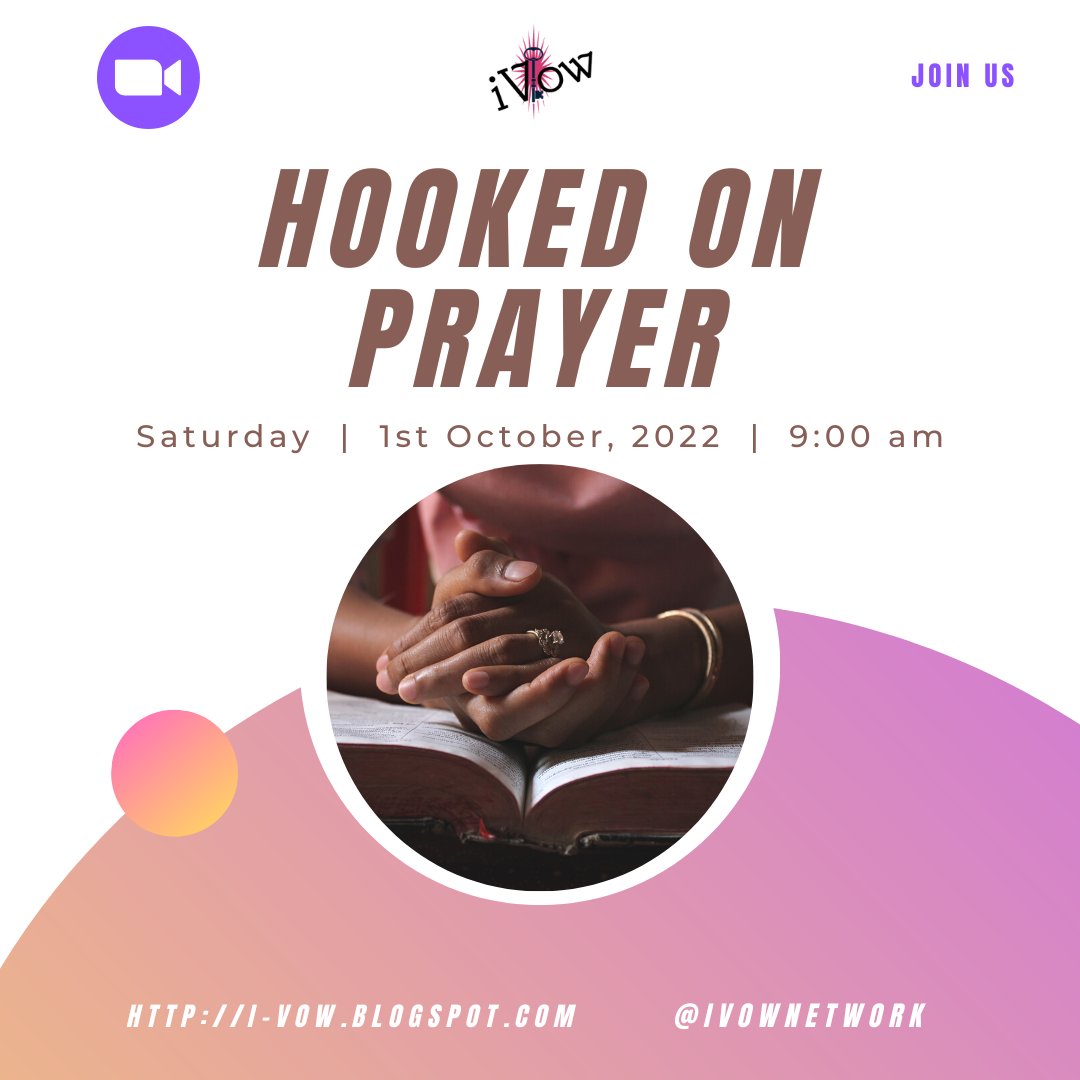 TheiVowNetwork's tweet photo. Join us for Hooked on Prayers today at 9am WAT. 

https://t.co/iJQT4vZ6EN https://t.co/bOMiBbqmgu