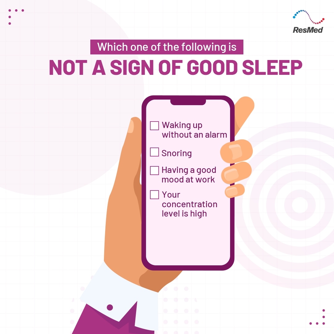 ResmedIndia's tweet photo. Lets see how much you know about good sleep! So which box will you be ticking?

#ResMedIndia #AwakenYourBest #SleepAwareness #HealthySleep #BabaSehgal #SleepApnea #OSA #ResMed #OneSleepTest #HomeSleepTest #HST #Snoring https://t.co/xybZQWnecM