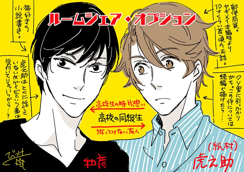 先日アンケート始めた「ルームシェアオプション」に関しまして数年前の作品なので知らん人いるでしょうと思いたったので画像数枚とpixivアドレス貼っておきます!

【ルームシェアオプション1】https://t.co/LsBM9poyAo

(※2の方は年齢制限有なので閲覧注意してください～) 