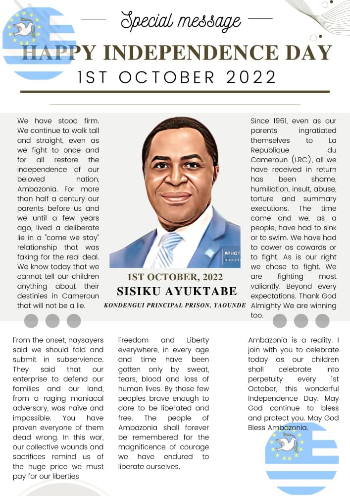 Sisiku AyukTabe Julius -Official tweet media