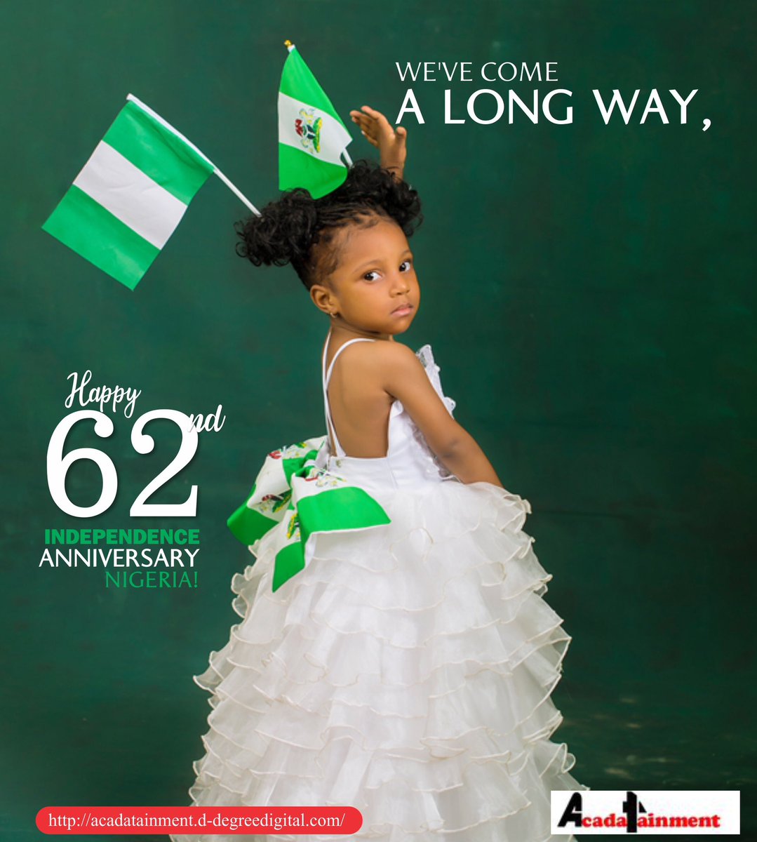 acadatainment's tweet photo. With freedom in our mind, faith in our word and pride in our attitude. Let’s celebrate Nigeria, let’s celebrate nationhood. 
Have a great independence day.

#nigeria #nigeriaat62 #1stoct #madeinnigeria #independenceday #proudnigerian #happyanniversary #acadatainment #OnThisDay https://t.co/W15FfXSBH5
