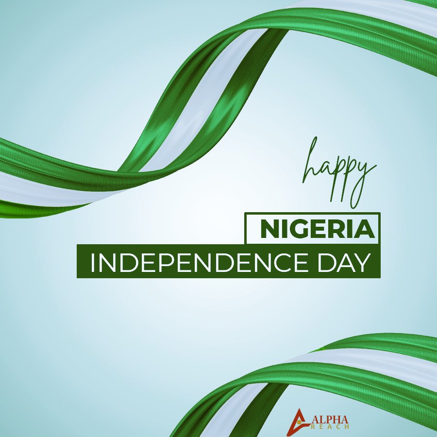 alphareach's tweet photo. Happy Independence Day Nigeria. Great people, One Nation.  #HappyIndependenceDayNigeria https://t.co/yX9YozMOoL