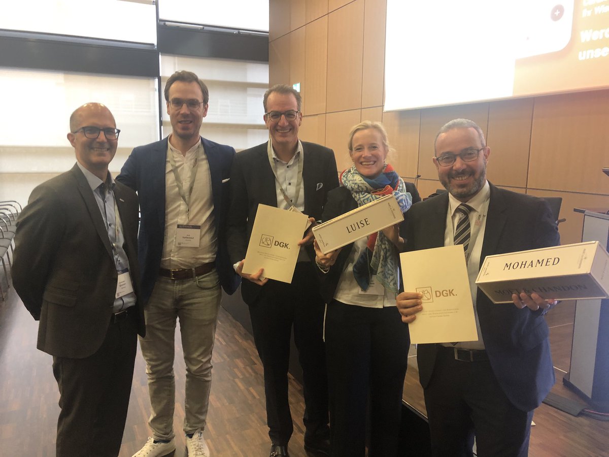 #DGKHerztage Congratulation for the winners in Cardio Clip Case Competition, Holger Nef Luise Gaede Mohamed Abdel-Wahab @AGIKinterv @Mo_A_W @HolgerNef @GhanemAlexander @KardiologieHH @thiele_holger @DGK_org