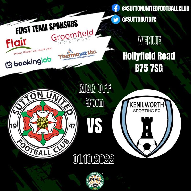 Sutton United FC (Birmingham) (@suttonutdfc) on Twitter photo β½π’ GAME DAY β½π’
<a href="/MidlandLeague/">Capelli Sport Midland Football League</a> Match information:
<a href="/SuttonUtdFC/">Sutton United FC (Birmingham)</a> π <a href="/FcKenilworth/">Kenilworth Sporting Football Club</a>
β° 3.00pm
π΅ Free entry
πΊ Bar open
π HOME - Hollyfield Rd, Sutton Coldfield B75 7SG
π 01/10/2022
π’ <a href="/Groomfield/">Groomfield Recruitment</a> <a href="/bookinglab/">bookinglab</a> <a href="/FlairWindows/">Flair Windows</a> <a href="/Thermaset/">Thermaset</a>
#οΈβ£ #NonLeague #SUFC #MFL
π’β«οΈ β½π’ GAME DAY β½π’
<a href="/MidlandLeague/">Capelli Sport Midland Football League</a> Match information:
<a href="/SuttonUtdFC/">Sutton United FC (Birmingham)</a> π <a href="/FcKenilworth/">Kenilworth Sporting Football Club</a>
β° 3.00pm
π΅ Free entry
πΊ Bar open
π HOME - Hollyfield Rd, Sutton Coldfield B75 7SG
π 01/10/2022
π’ <a href="/Groomfield/">Groomfield Recruitment</a> <a href="/bookinglab/">bookinglab</a> <a href="/FlairWindows/">Flair Windows</a> <a href="/Thermaset/">Thermaset</a>
#οΈβ£ #NonLeague #SUFC #MFL
π’β«οΈ
