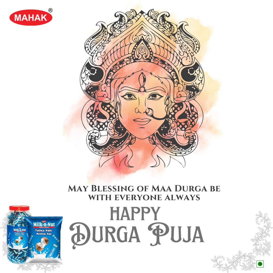 MahakGroup's tweet photo. Mahak Group wishes you a sweet and prosperous Durga Puja!

Happy Durga Puja! 

#Durgapuja #Durga #Milk #Coconut #ToffeeNahiMithaiHai #MilknNut #MahakKandiez #MahakGroup https://t.co/x7f283wXr4