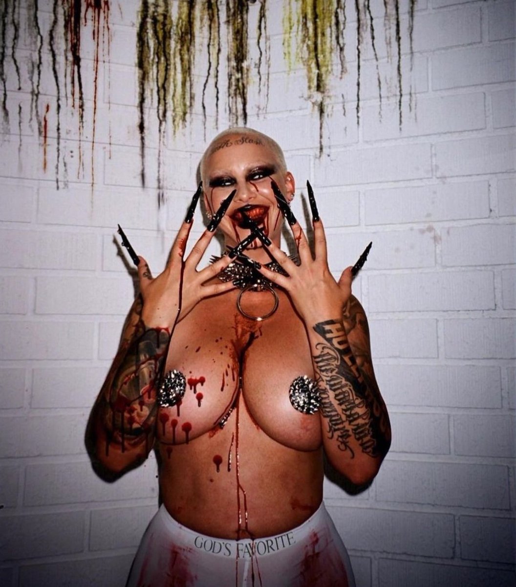 The Ritual: Well if you been wondering what Amber Rose been up to. Here you go. Hollywood is synonymous with Satanism. Possessions of Demonic entities work through the flesh to gain access to the world to influence the unaware to carry out Godless acts. Pagan &amp; Pentagram worship.