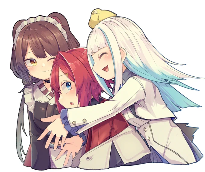 <過去のさんばか絵再掲...!!(思ったより三人揃った絵なかった...) 