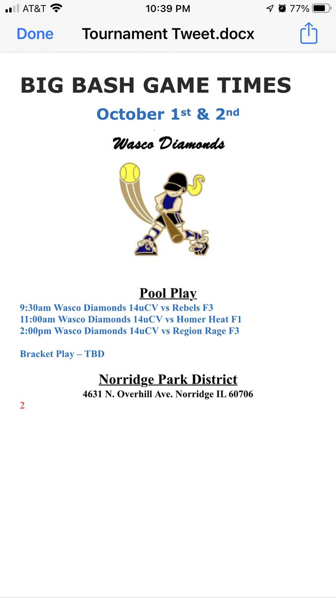 Wasco Diamonds 14u CV tweet media