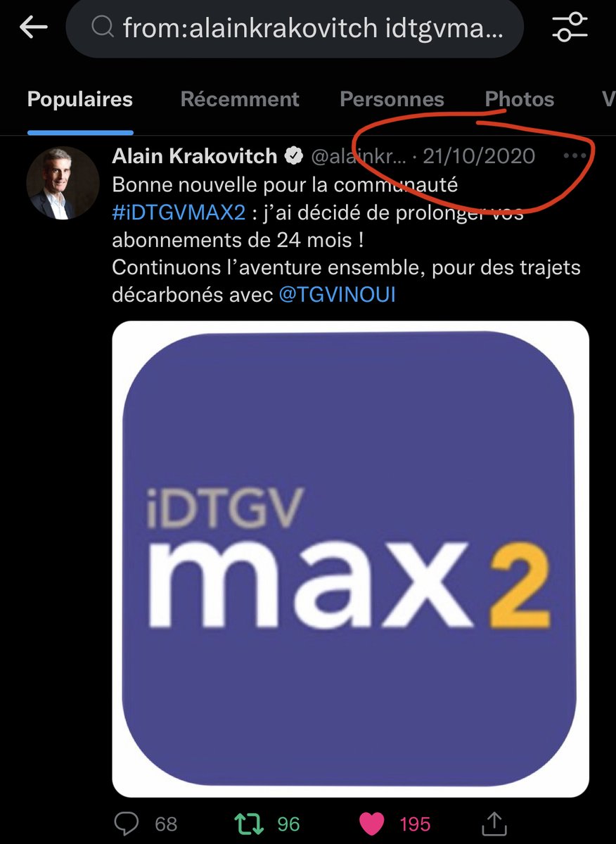 JordaneHimself's tweet photo. Bonjour @alainkrakovitch ! Il y a presque 2 ans, le 21.10.2020 vous nous annonciez le renouvellement de notre cher, et irremplaçable abonnement #iDTGVmax2, pour des trajets décarbonés, et des places remplies en tout temps ! QUID de la poursuite post-2023 ? Merci !
#SNCF #TGVINOUI https://t.co/zLfNeIuRnR