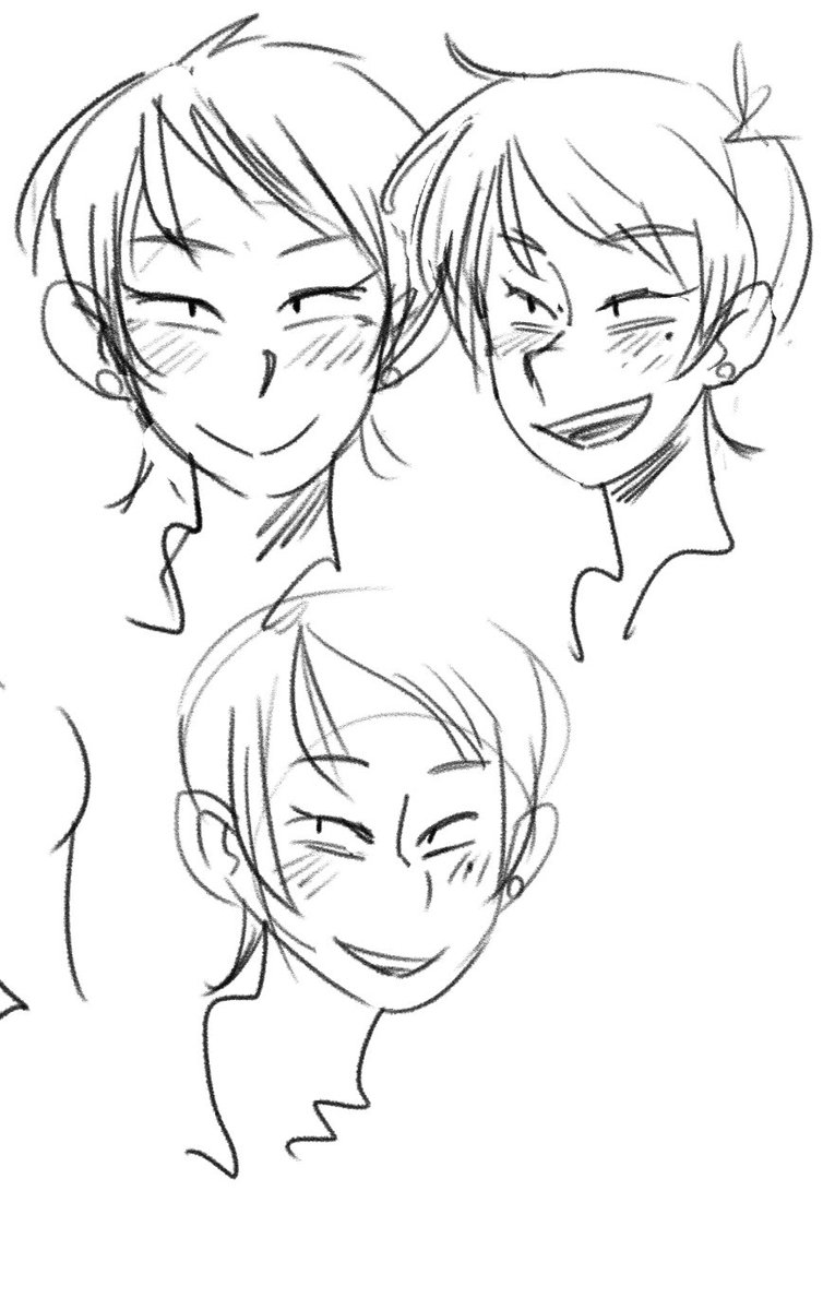 漫画用のキャラクターシート的なお昼の練習落書き 