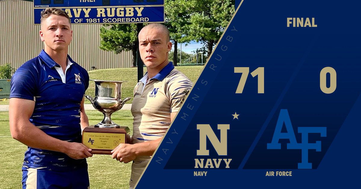 Bringing the Lt. Col. Kevin Shea Memorial Rugby Cup back to Annapolis for another year.
#GoNavy