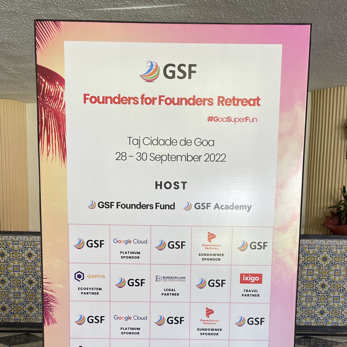 masa_yamamoto18's tweet photo. GSF Founders for Founders Retreat in Goa. After a period when people couldn't gather, finally many people got together. I believe it was a memorable retreat for many entrepreneurs and investors. Thank you for coming all. #GoaSuperFun https://t.co/ceKYsCslmn