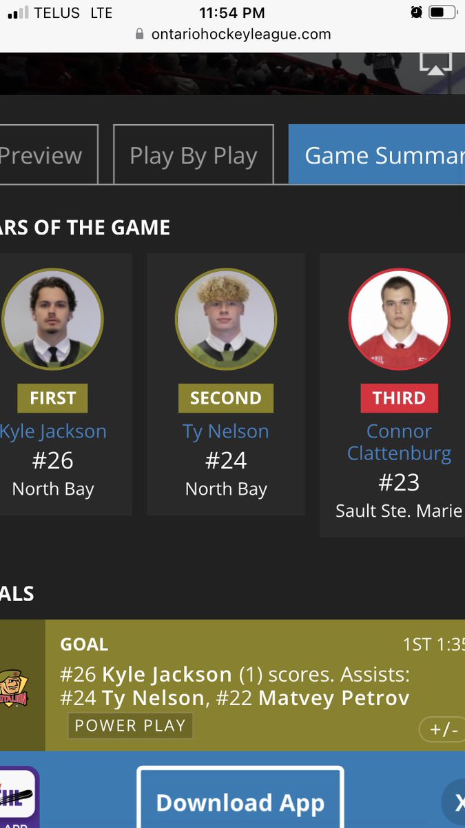 Look who had himself a great first regular season game in the OHL. We are proud of you Clatty. Wolves alumni doing great things in their debuts. Brucy scores in his first game last night and Clatty picks up 3rd star tonight. Keep it up boys! <a href="/HEOU18AAA/">HEO U18 AAA 2023-2024</a> <a href="/HEOhockey/">Hockey Eastern Ontario</a> <a href="/TheCCHL/">The CCHL</a>
