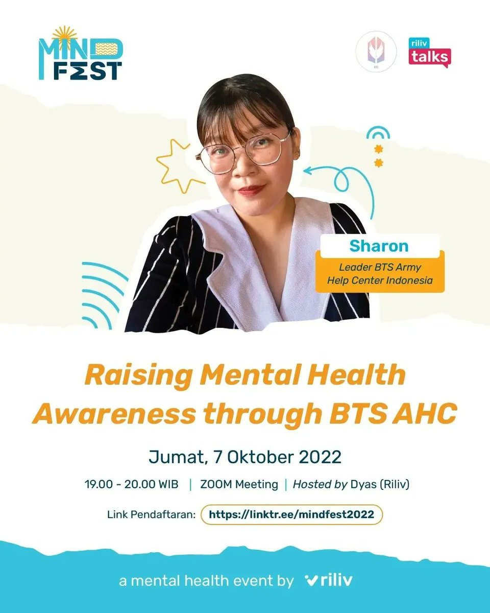 BTS_AHC_IDN's tweet photo. Mana yang katanya setiap tahun baru mau glow up mental & fisik?π§
Yuk mumpung masih ada waktu, dicicil glow up-nya dari awal Oktober dengan cara ikut MindFest!
Daftar di link registrasi https://t.co/enEgtLFuun
See youπ₯³π
#riliv #worldmentalhealthday #pinterest #mindfest
+ https://t.co/YGkfoqfJuC