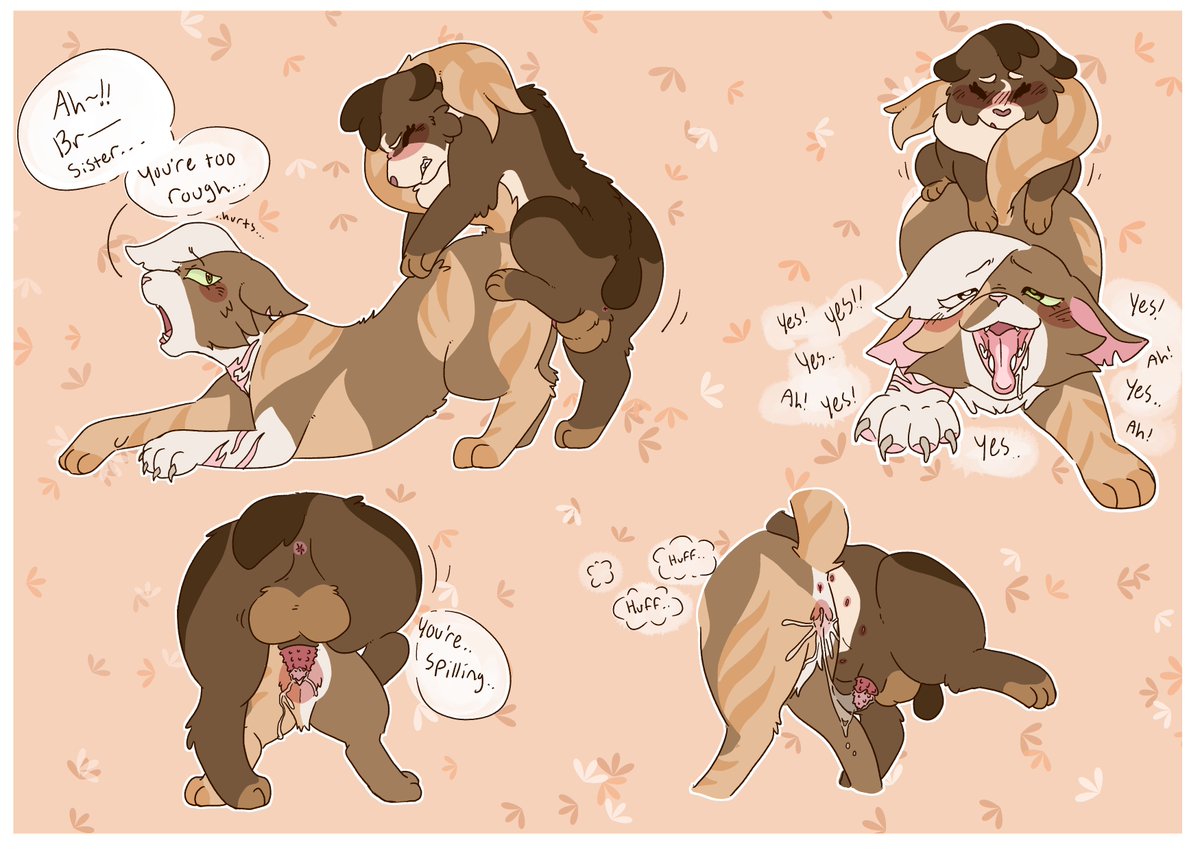 these two lovelies are Teapaw (he/him) the tabico, and Coffeepaw (she/her) the brown bby girl :) they help each other out but tend to have trouble remembering both of their transitions... all in all, girldick ftw