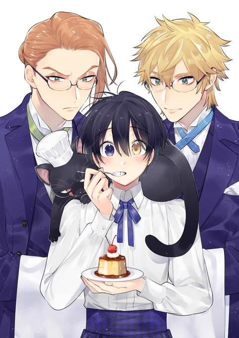 #陰キャな僕が双子に愛される理由 今回カラー2枚描かせて頂きました!どっちともコスプレ!1枚目の猫は航さんイメージです 