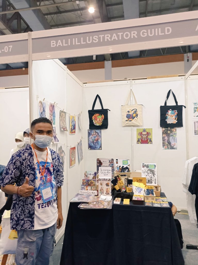 GM 
Day 1 Tezomon, Indo Comic-Con, booth Bali Illustrator Guild