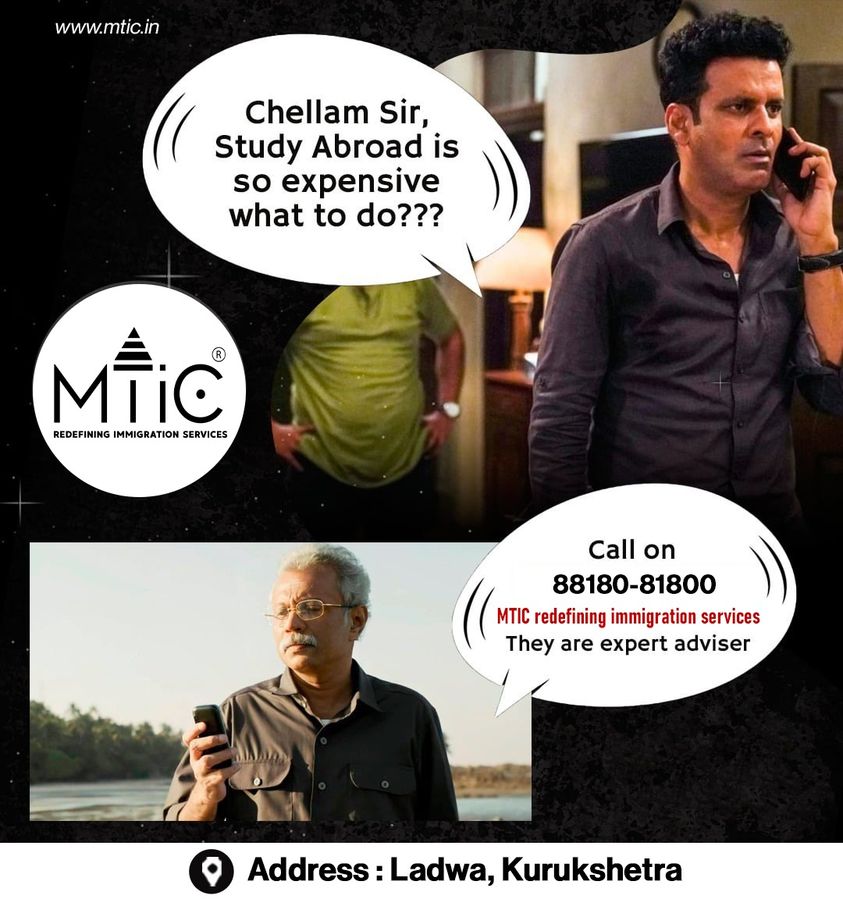 mtic_in's tweet photo. Chellam Sir, 
Study Abroad is so expensive 
what to do???
Call Us For More Details:
 Meet our experts at #MTIC and clear all your doubts
📲Call: 88180-81800
🏢 Or visit us @ Ladwa office at Indri chowk Kurukshetra office - sector 7

#studyincanada #canada #canadavisa #canadapr https://t.co/Fe4mV4eGNq