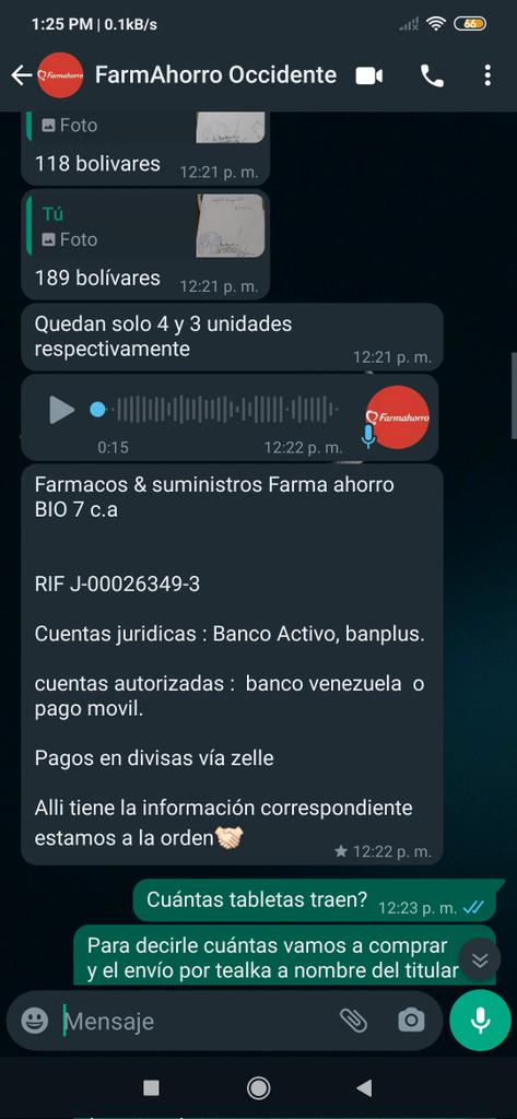 Kprichosa007's tweet photo. @Elinvestiagador @farmahogarcna Estafando haciendose pasar por Fármacos &amp; suministros farma ahorro bio 7 c.a. y Rif j-00026349-3 lo publicó para que nadie más caiga en sus trampas no transfieran dinero sin saber yo caí por necesidad y desesperación https://t.co/rUvLvR2U8H
