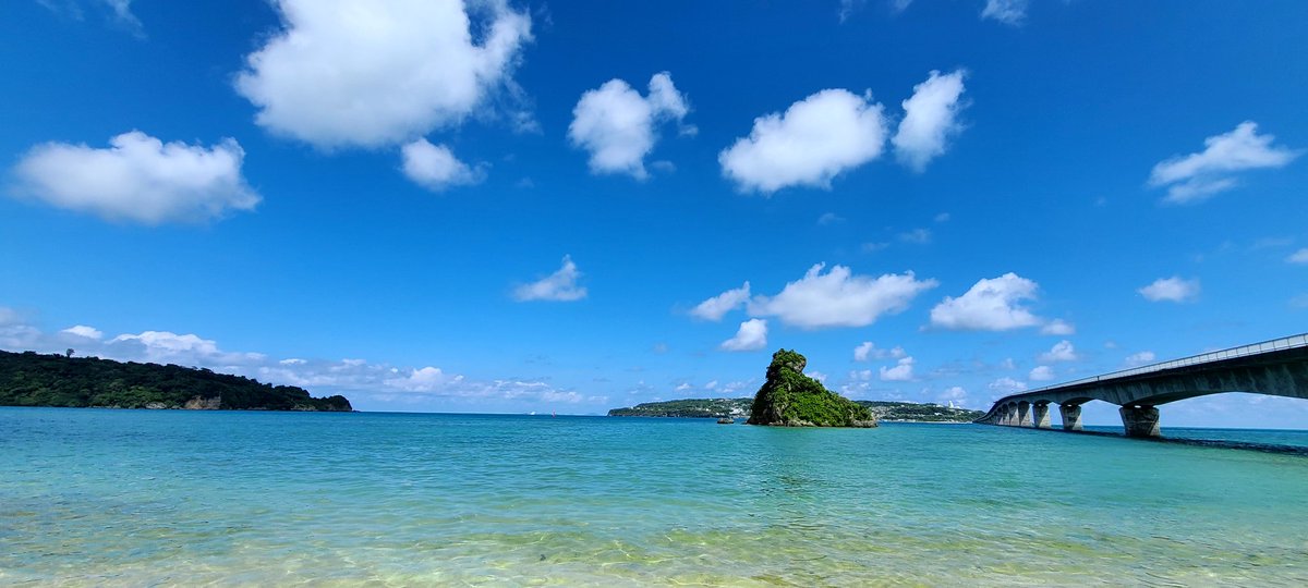 makoto31's tweet photo. 沖縄、普通に海浅瀬で魚がいて目視できることにカルチャーショック https://t.co/VdSqEesngb