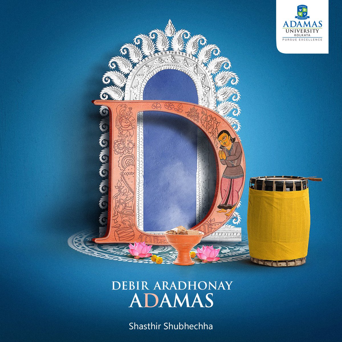 It's Day 6 and it's Sashti guys! Happy Happy 🙂

#AdamasUniversity #subhosashti #durgapuja #maadurga #durgapuja2022