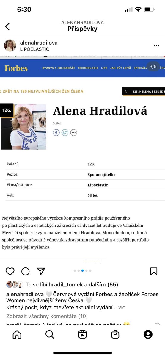 alena_hradilova's tweet image. Mírná rekapitulace lešoního roku 🥂 květnového a červnového čísla Forbes a  139. příčka  v rodinných firmách a 126. místo nejvlivnějších žen #forbesčesko #lipoelastic