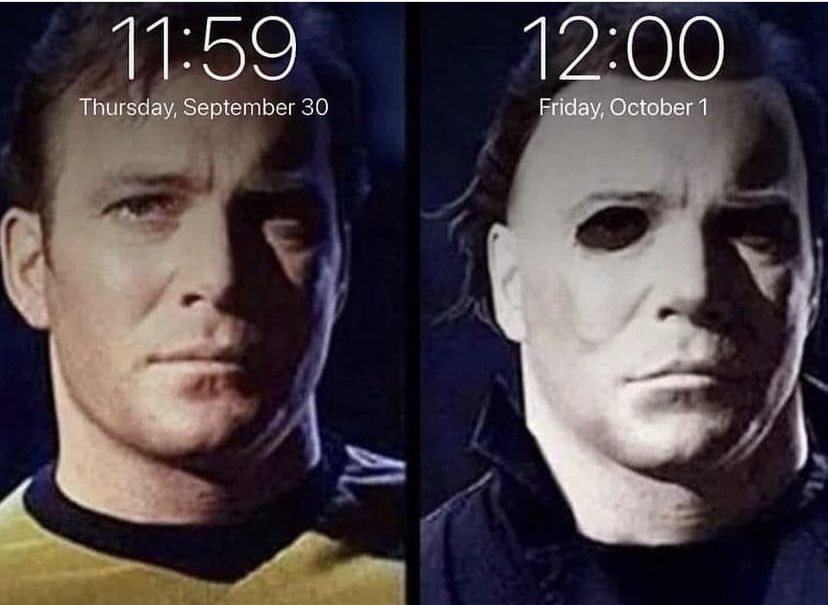 Happy October horror family 🍂🔥🎃🔪