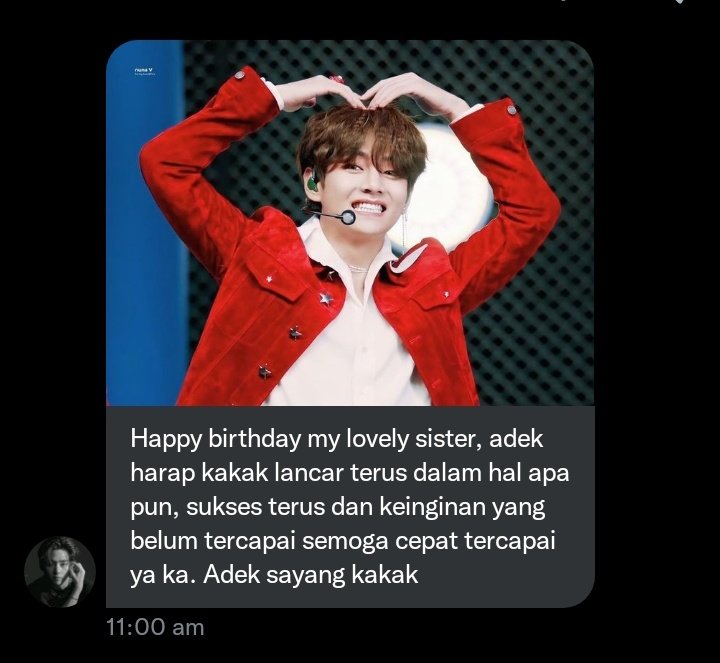 ㅤㅤㅤㅤ
ㅤㅤㅤ
Terima kasih banyak ya dek, walaupun telat. Menggemaskan sekali.
ㅤㅤㅤ
ㅤㅤㅤㅤ