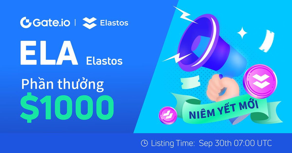 Gate_TVnews's tweet photo. #Gateio Sự kiện niêm yết: @ElastosInfo
 
🏆20 người, chia sẻ $1,000 #Giveaway

🔥Nhiệm vụ:
💎RT &amp; Follow
💎Hoàn thành nhiệm vụ
 
THAM GIA TẠI⤵️
https://t.co/rPksvz3ogD

👉🏻Đăng ký tài khoản https://t.co/arQGfZ3u1t: https://t.co/eI7ww9xGBz https://t.co/5oPfPEYizy
