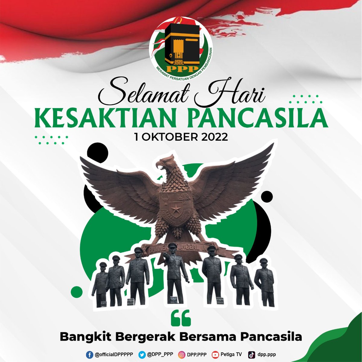 DPP_PPP's tweet photo. Selamat Hari Kesaktian Pancasila
1 Oktober 2022

"Bangkit Bergerak Bersama Pancasila"

#HariKesaktianPancasila2022 #PartaiPPP https://t.co/NlGqu0y2xj