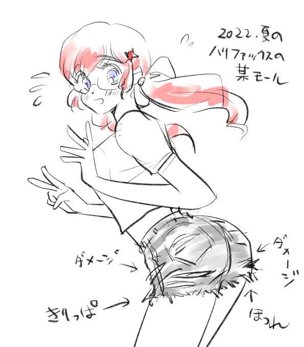 @AKuzuro こんな感じのものがメインでした😅流行だったのかな…?ダメージじゃない、もう少し布のある短パンが欲しかった…😂 