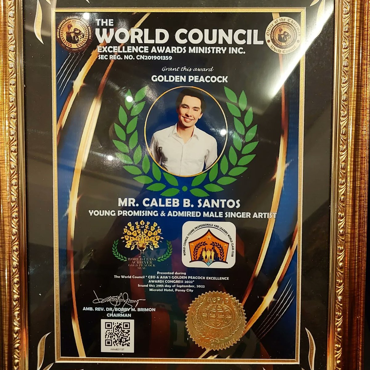 calebmusik21's tweet photo. Thank you World Council Excellence Awards for recognizing #CaZel and awarding us the Prestigious Golden Peacock Awards for Young Prominent Promising Female Artist / Woman of the World and Young Promising & Admired Male Singer Artist / Man of the World. To God be all the Glory! https://t.co/1vnLAf07sR
