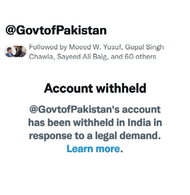 Pakistan Government Twitter account withheld In India due to legal demand |  India News – India TV