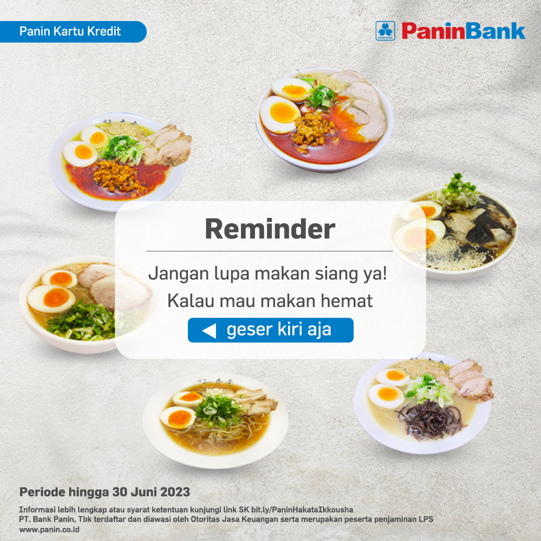 PaninBank's tweet photo. Pecinta Ramen kumpul disini yuk! Ada #PaninPromo di Resto Hakata Ikkousha yaitu DISKON 20% menggunakan Panin Kartu Kredit dengan min transaksi Rp100 ribu dan maks transaksi Rp1 juta sebelum tax &amp; service! https://t.co/kdNMAGMZuI