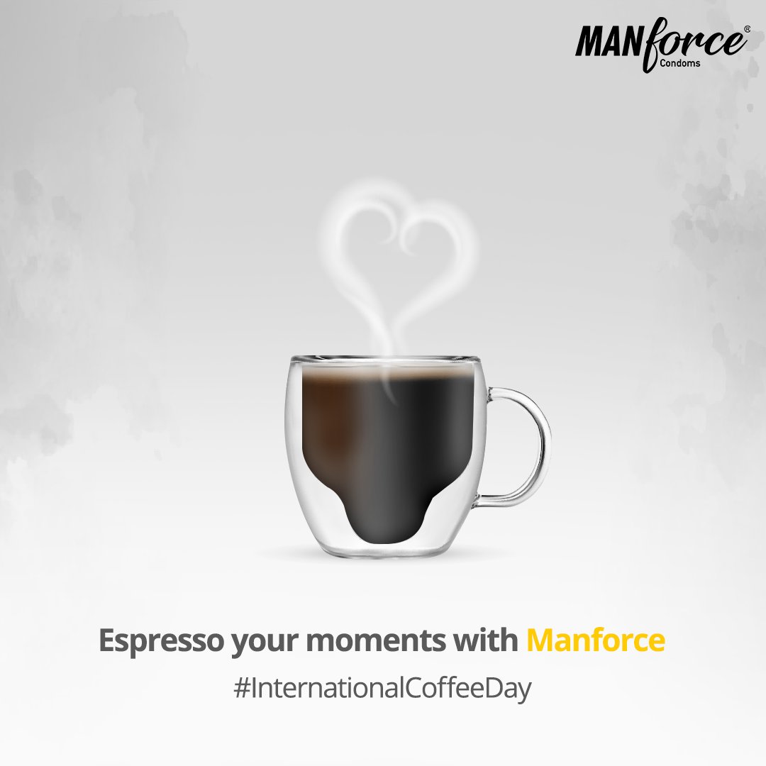ManforceIndia's tweet photo. Who's up for a shot today 😉
#InternationalCoffeDay
#CoffeeDay #Coffee #Shots #espresso #coffeetime #coffeelovers #love #ManforceCondoms #Moments #FlavouredCondoms #energy #Overtime #LastLonger #MakeLoveOvertime #SexualWellness https://t.co/O9jLriSW6r
