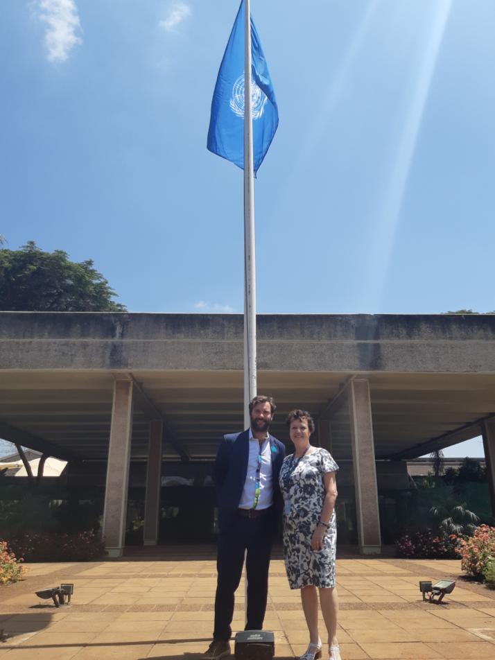 A sunny day at the UNON compound. Glad to learn that @unvisitorsnbi will resume their in-person tours starting next month. Guided tours are also available in French ! Venez nombreux partager l'histoire du site qui héberge <a href="/UNEP/">UN Environment Programme</a> et <a href="/UNHABITAT/">UN-Habitat</a> avec Pierre votre guide francophone.
