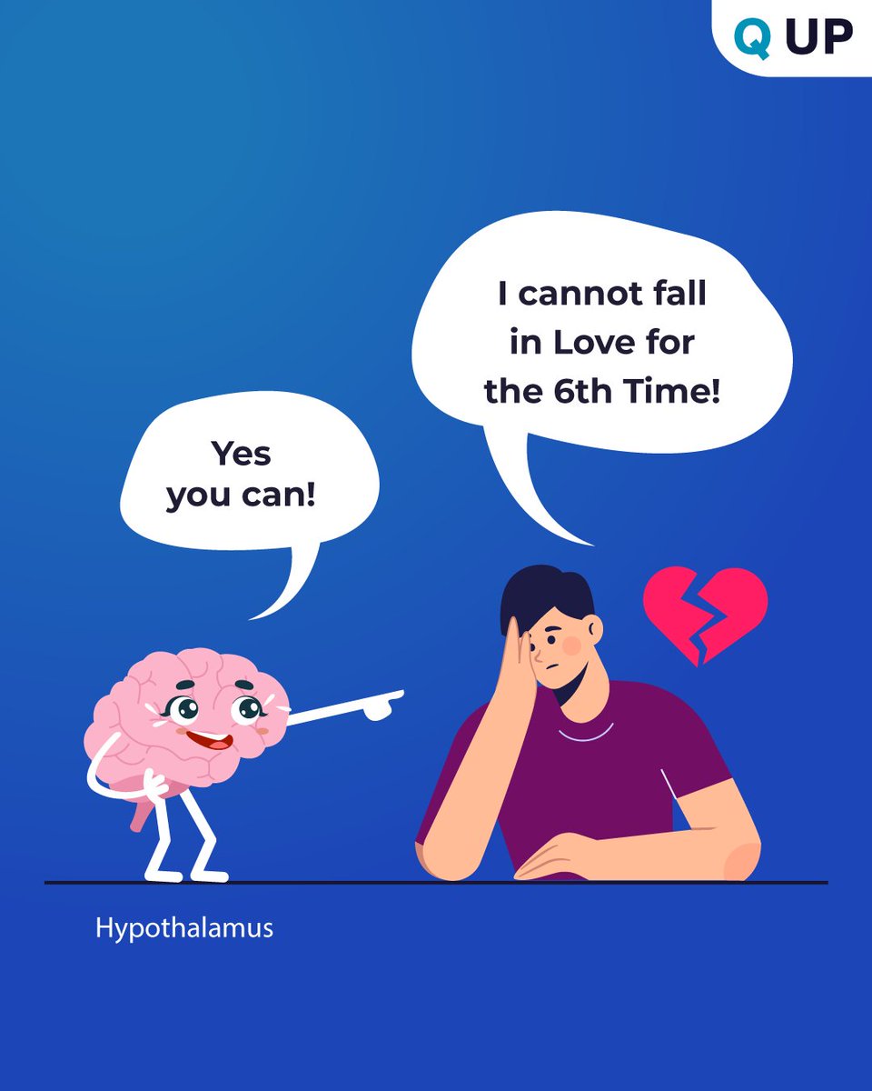 qupindia's tweet photo. Don't fall in the trap of hypothalamus. Next time when you fall for the wrong person, remeber it's not You, It's Hypothalamus.

Download Q UP App: https://t.co/w3l2gzvjTw

 #hypothalamus #brain #neuroscience #memes #meme #funny #funnymemes #doctorsapp #healthcare #doctor #doctors https://t.co/FKWuCBO0OQ