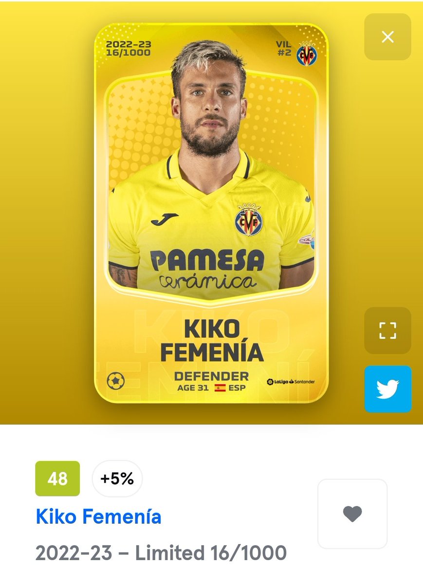 🔥 MY FIRST GIVEAWAY TIME! <a href="/RodentSorare/">RoditoreFC</a>

🎁Win Villareal player Kiko Femenia

How? 

1- Follow <a href="/RodentSorare/">RoditoreFC</a>
2- RT 🔁 and like ♥️ the tweet

✅Open until 05/10 (included)

Winner will be selected in a fair way with twitterpicker.com

#Giveway  #Sorare #Nft