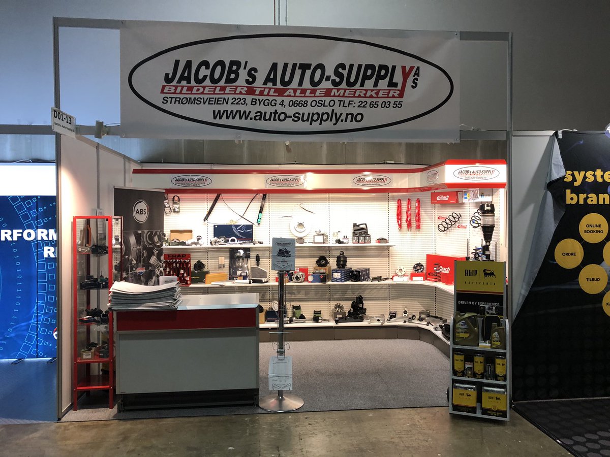 JacobKielland's tweet photo. Besøk @JacobAutoSupply på #Automessen2022 på Lillestrøm. Siste dag i dag. Du finner oss på stand D01-13. Vi presenterer bl.a en bred bredde ned #Tesla deler. https://t.co/jA4OiARam6