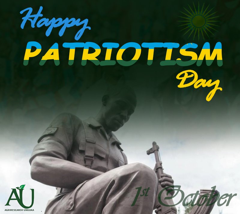 AGRIRESEARCHLtd's tweet photo. @AGRIRESEARCHLtd wishes a happy #patriotismday to all Rwandans.
#patriotismday #Rwanda #01october https://t.co/zXa0VCHioB